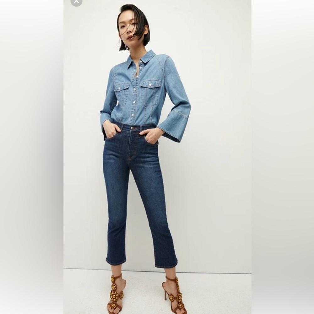 Veronica Beard Indigo Blue Mid-Rise Jeans